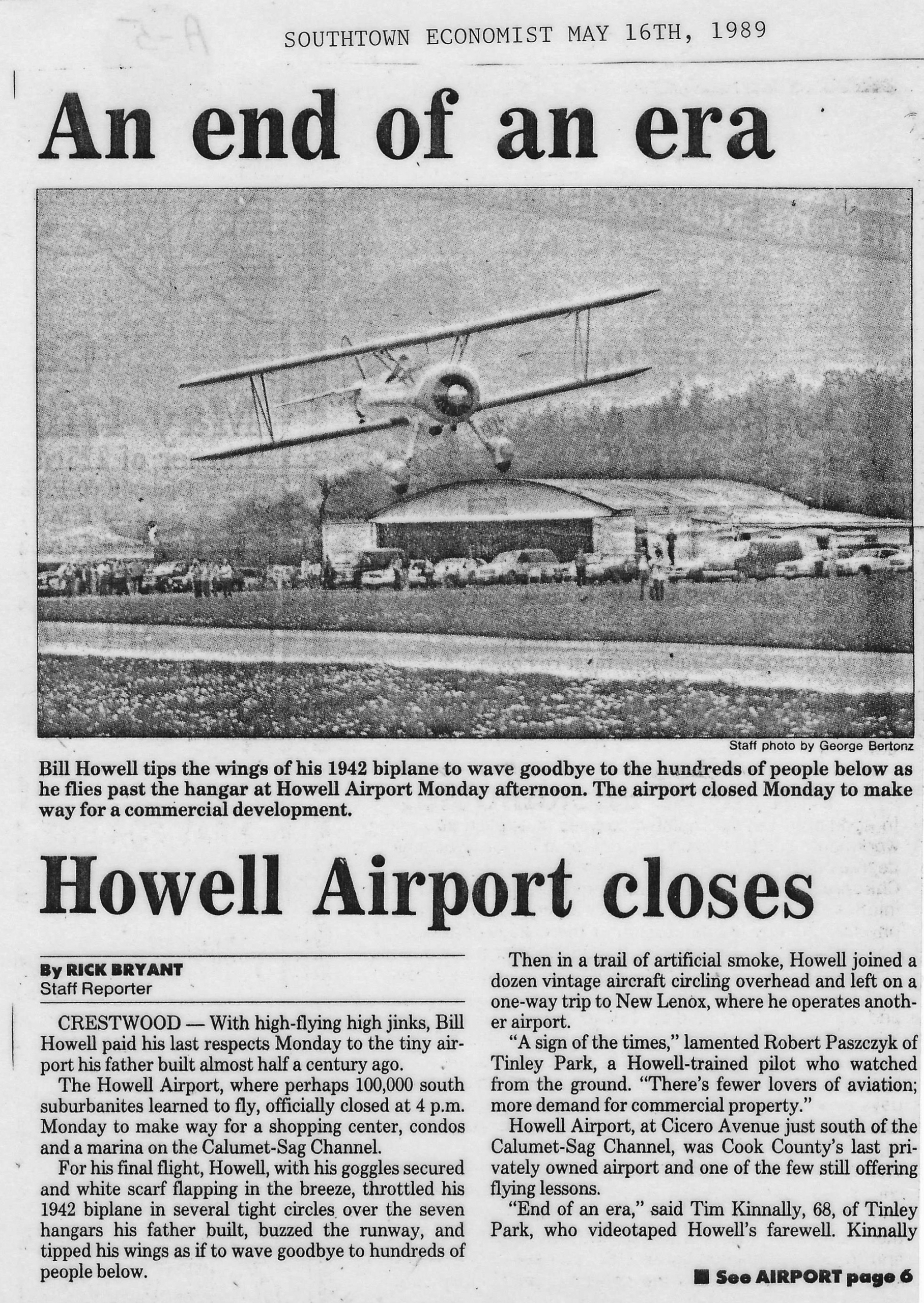 59 Southwest Economist Howell Airport closing 5/16/89